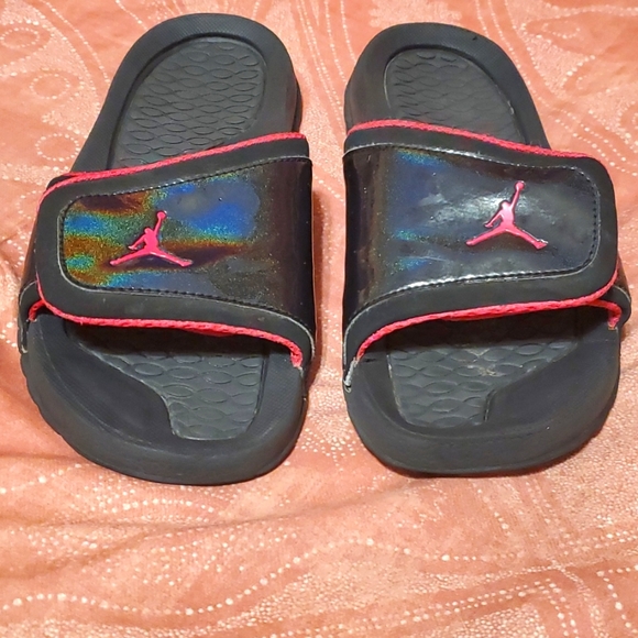 Nike Other - Nike Air Jordan Hydro 2 Black with Pink Slides 7Y